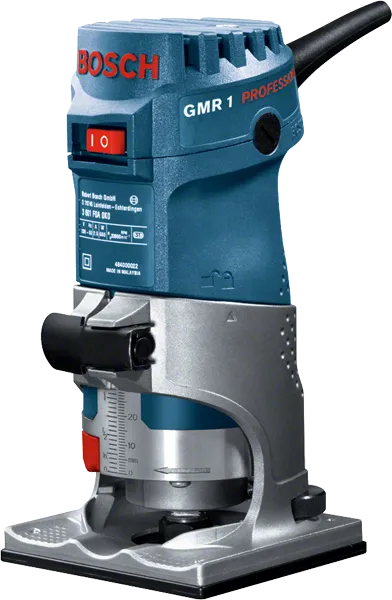 정밀한 모서리 트리밍을 위한 Bosch GMR 1 팜 라우터.