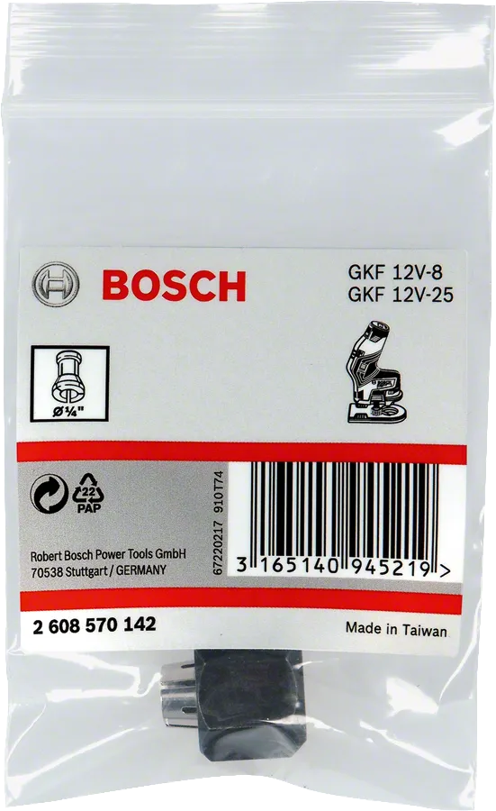 너트가 달린 Bosch 콜렛 1/4″.