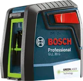 녹색 레이저가 장착된 Bosch GLL 30 G 레이저 레벨링 도구.