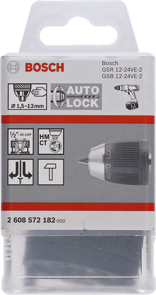 키레스 척, 최대 13mm Bosch 키리스 척 1.5–13mm.