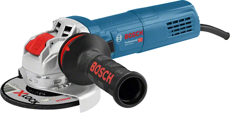 X-LOCK 디스크가 장착된 Bosch 앵글 그라인더 GWX 9-125 S.