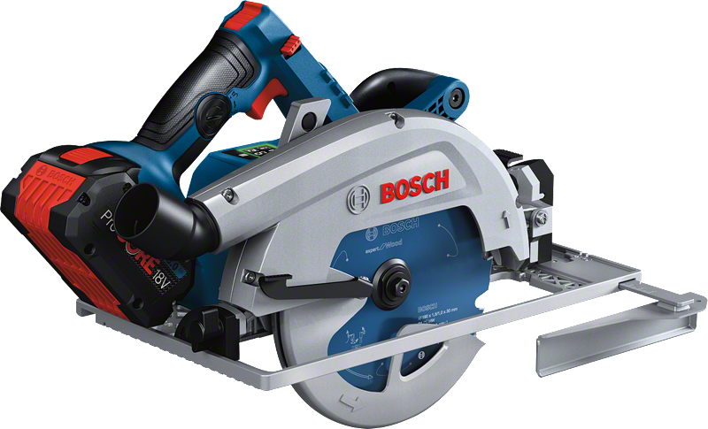 ProCORE18V 배터리가 장착된 Bosch GKS 18V-68 GC 무선 원형 톱.