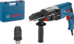 케이스와 척이 포함된 Bosch GBH 2-28 F 로터리 해머 드릴.