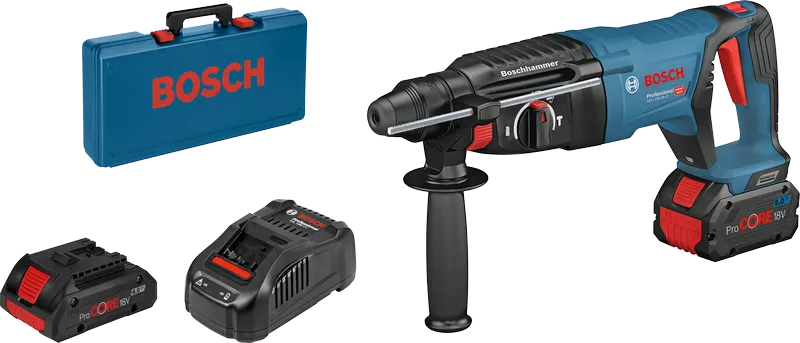 Bosch GBH 18V-26 D 로터리 해머(케이스 및 배터리 포함).
