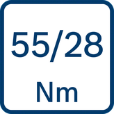 브러시리스 모터가 장착된 Bosch GSB 18V-55 무선 콤비 드릴.