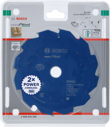 Bosch Expert for Wood 165×1.5/1×20 T12 톱날.
