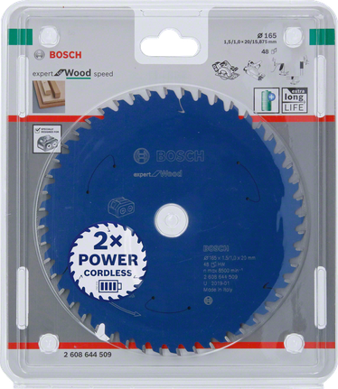 Bosch Expert for Wood 165×1.5/1×20 T48 원형 톱날.