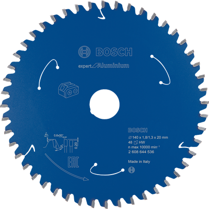 알루미늄 원형 톱날 48개용 Bosch Expert.