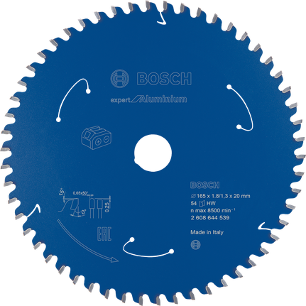 알루미늄 원형 톱날 165mm 54T용 Bosch Expert.