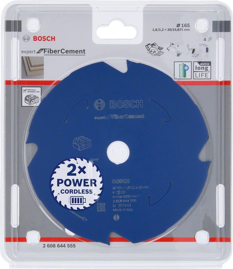 Bosch 엑스퍼트 섬유 시멘트용 원형톱날 165mm.