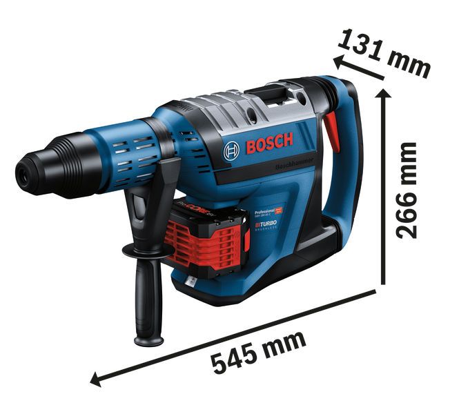 Bosch GBH 18V-45 C 무선 로터리 해머, 길이 545mm.