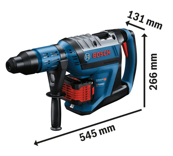 Bosch GBH 18V-45 C 무선 로터리 해머, 길이 545mm.