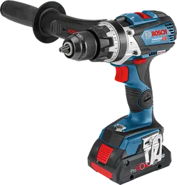 Bosch GSB 18V-110 C 무선 콤비 드릴(사이드 핸들 포함).