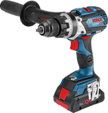Bosch GSB 18V-110 C 무선 콤비 드릴(사이드 핸들 포함).