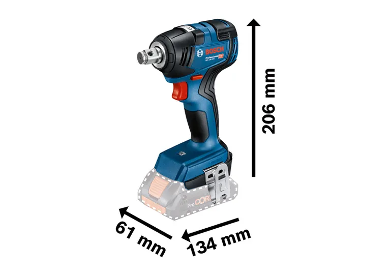 Bosch GDS 18V-200 무선 임팩트 렌치, 토크 200Nm.