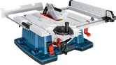 슬라이딩 캐리지가 장착된 Bosch GTS 10 XC 테이블 톱.