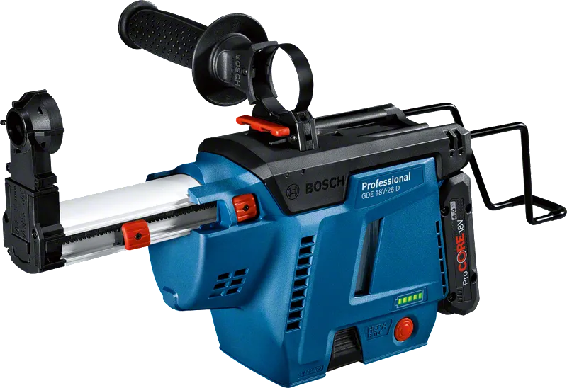 드릴용 Bosch GDE 18V-26 D 통합형 집진기.