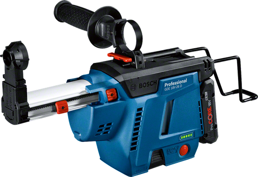 드릴용 Bosch GDE 18V-26 D 통합형 집진기.