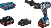 Bosch GSB 18V-110 C 무선 드릴, 배터리, 충전기, 케이스 포함.