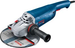인체공학적 손잡이가 달린 Bosch GWS 22-230 P 각도 그라인더.