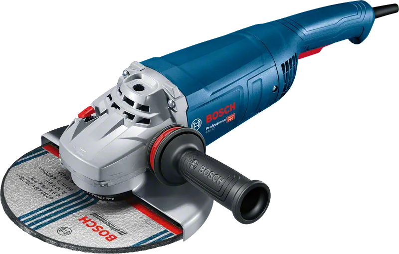 인체공학적 손잡이가 달린 Bosch GWS 22-230 P 각도 그라인더.