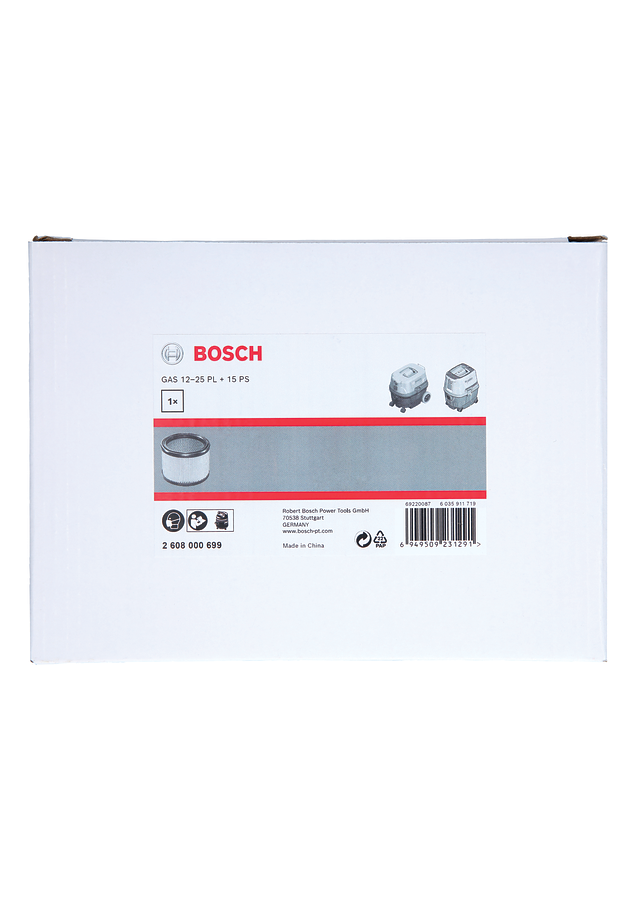 GAS 12-25 PL 및 GAS 15 PS용 Bosch HEPA 필터.