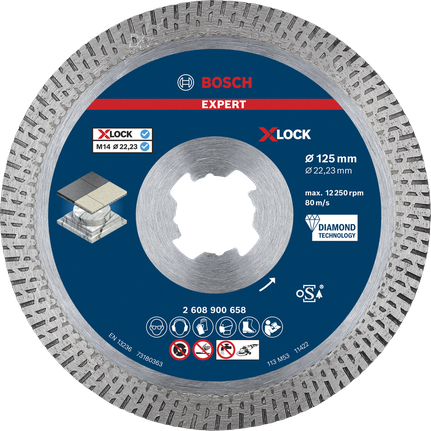 Bosch EXPERT HardCeramic X-LOCK 다이아몬드 커팅 디스크 125mm.