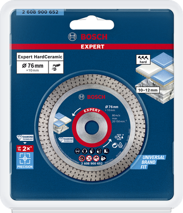 EXPERT HardCeramic 76mm 다이아몬드 컷팅 디스크 76 x 1.5 x 10mm Bosch 76mm 다이아몬드 커팅 디스크.