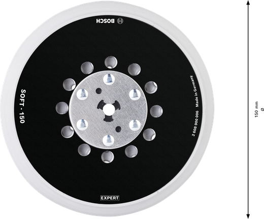 EXPERT Multihole 샌딩 패드, 범용, 150mm, 소프트 Bosch EXPERT 멀티홀 샌딩 패드 150mm 소프트.