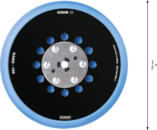 EXPERT Multihole 샌딩 패드, 범용, 150mm, 하드 Bosch EXPERT 멀티홀 샌딩 패드 유니버설 150mm 하드.