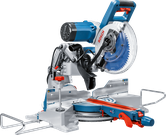 254mm 블레이드가 장착된 Bosch GCM 10 GDJ 미터 톱.