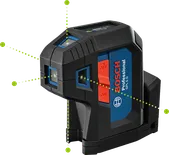 타겟 포인트가 있는 Bosch GPL 5G 레이저 레벨링 도구.