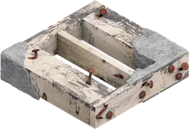 건축용 목재, 모르타르 및 못