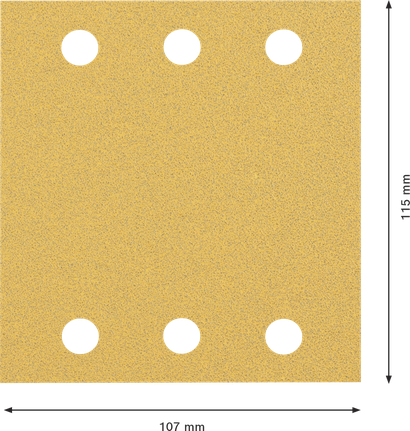 오비탈 샌더용 EXPERT C470 사포, 6홀 115 x 107mm, G 80 10종 Bosch EXPERT C470 사포 80그릿 6홀 115x107mm.