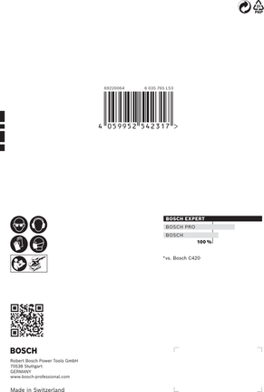 오비탈 샌더용 EXPERT C470 사포, 6홀 115 x 107mm, G 120 10종 Bosch C470 사포 115×107 mm 120 그릿.