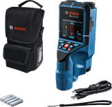 Bosch D-Tect 200 C 벽면 스캐너, 케이스 및 액세서리 포함.