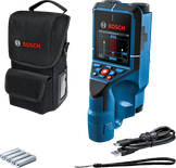 Bosch D-Tect 200 C 벽면 스캐너, 케이스 및 액세서리 포함.