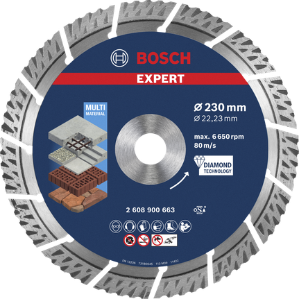 Bosch EXPERT 멀티 소재 다이아몬드 절단 디스크 230mm.