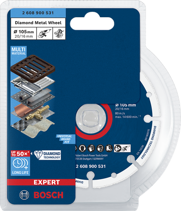 EXPERT Diamond Metal Wheel 컷팅 디스크 105 x 20/16mm Bosch EXPERT 다이아몬드 메탈 휠 105×20/16mm.