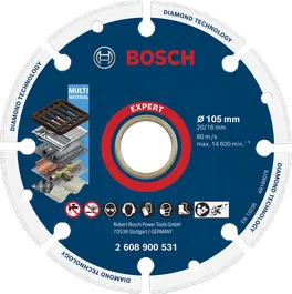 Bosch EXPERT 다이아몬드 메탈 휠 커팅 디스크 105mm.