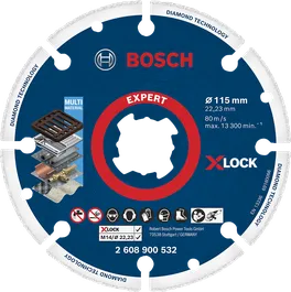 Bosch Expert X-LOCK 다중 소재 다이아몬드 절단 디스크.