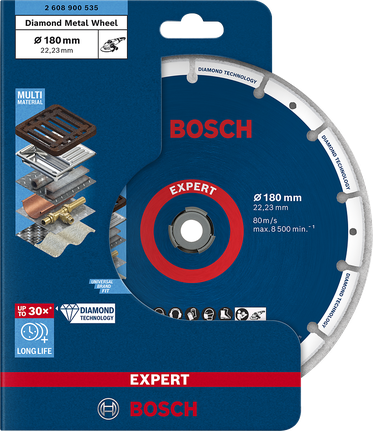 EXPERT Diamond Metal Wheel 컷팅 디스크 180 x 22.23mm Bosch 다이아몬드 금속 절단 휠 180mm.
