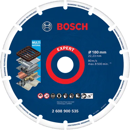 EXPERT 다이아몬드 메탈 휠 절단석 다양한 소재에 사용 가능한 Bosch Expert 다이아몬드 절단 디스크.