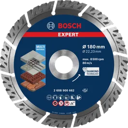 Bosch EXPERT 멀티머티리얼 다이아몬드 커팅 디스크 180mm.
