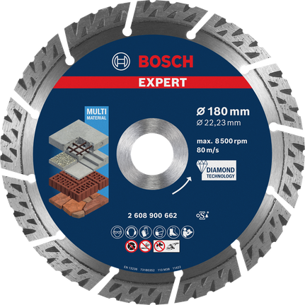 Bosch EXPERT 멀티머티리얼 다이아몬드 커팅 디스크 180mm.