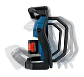 조절 가능한 스탠드가 있는 Bosch GLI 18V-10000 C 무선 작업 조명.