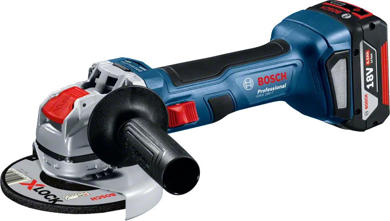 GWX 18V-7 X-LOCK 시스템이 장착된 Bosch GWX 18V-7 각도 그라인더.