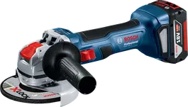 X-LOCK 시스템이 장착된 Bosch GWX 18V-7 각도 그라인더.