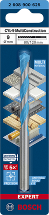 EXPERT CYL-9 MultiConstruction 드릴 비트 9 x 80 x 120mm Bosch EXPERT CYL-9 9×80×120mm 드릴 비트.