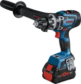 Bosch GSB 18V-150 C 무선 콤비 드릴(사이드 핸들 포함).